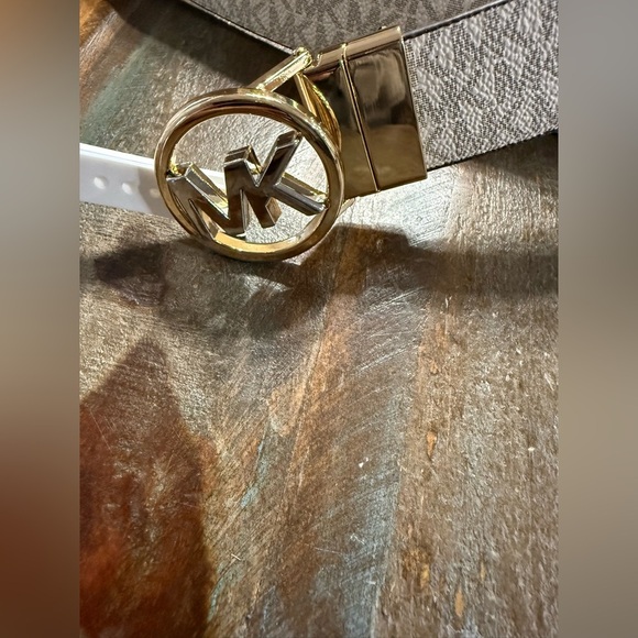 MICHAEL Michael‎ Kors Monogram Belt with Gold Buckle main image 3